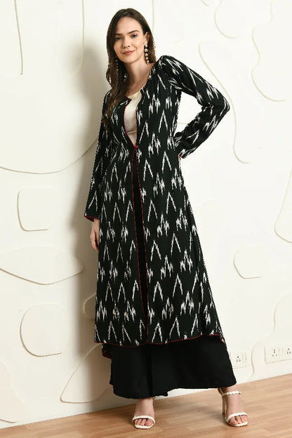 Green Ikat Print 3 Pc Set