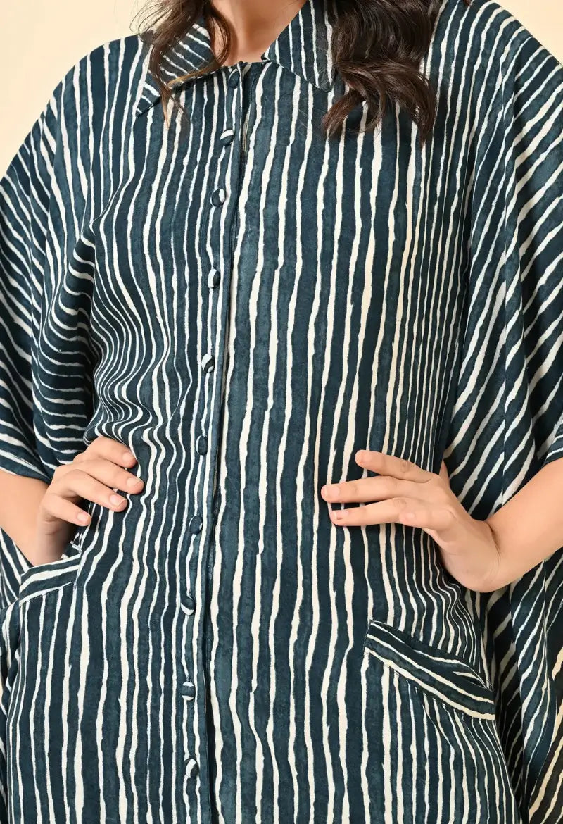 Striped Kaftani Dress – Breezy & Stylish Comfort