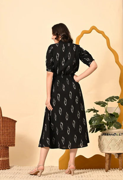 Black Diamond Midi Dress For Women