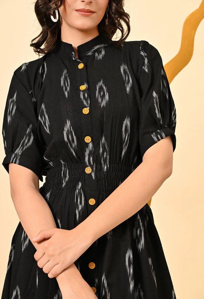 Black Diamond Midi Dress For Women