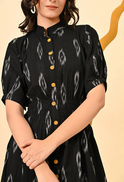 Black Diamond Midi Dress For Women