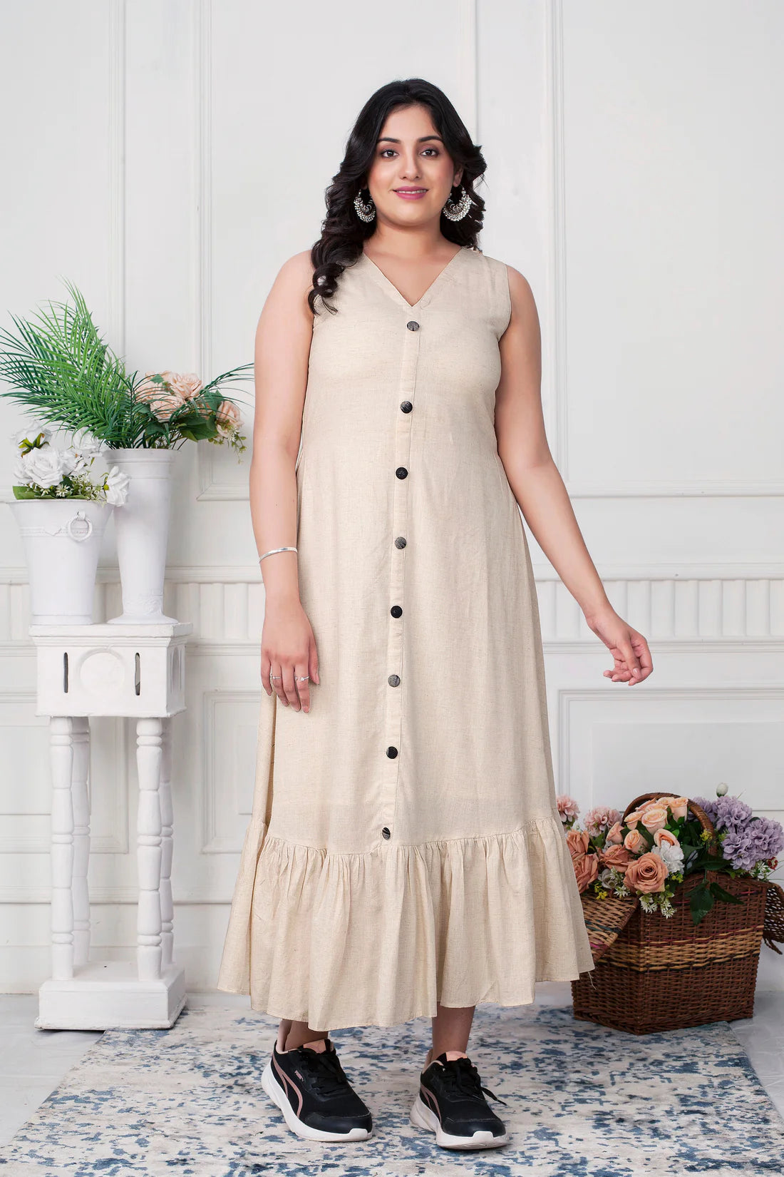 Ikat Elegance Black Jacket Dress for Women