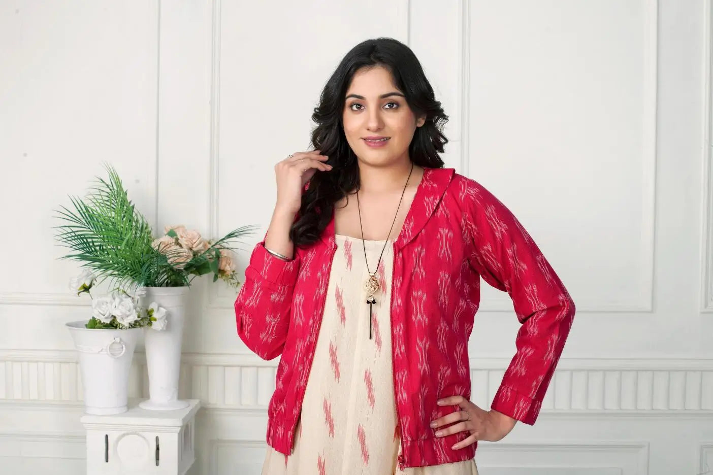 Ikat Midi Jacket Dress