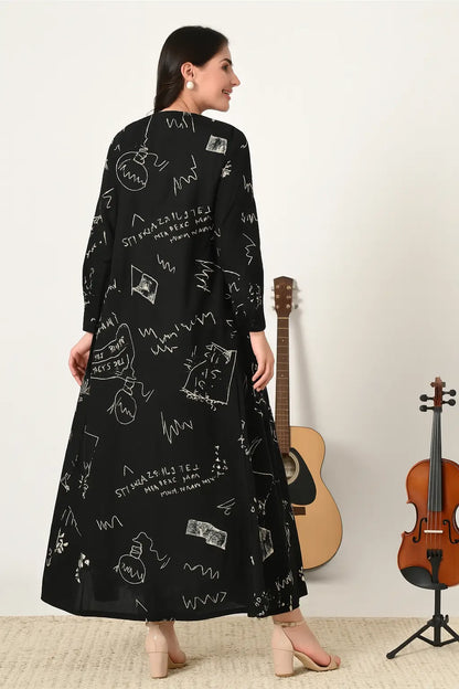 Abstract Print Jacket With Inner