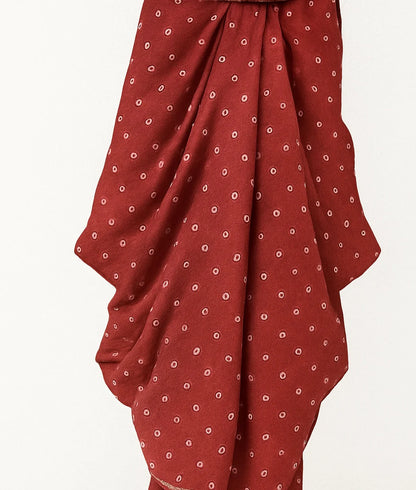 Mirror-Work Dhoti Co-Ord Set with V-Neck Top