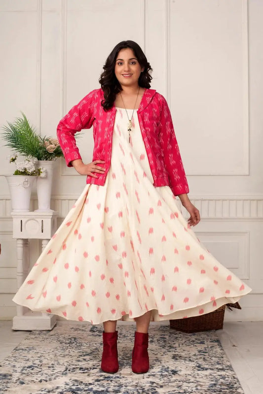 Ikat Midi Jacket Dress