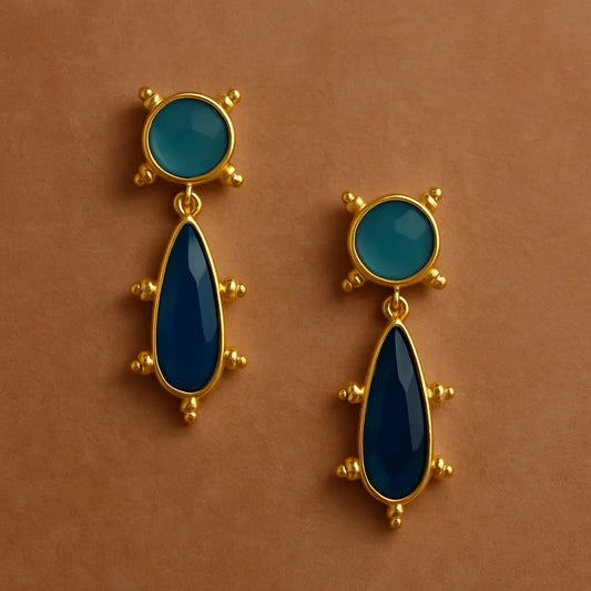 Royal Blue Teardrop Earrings for Women