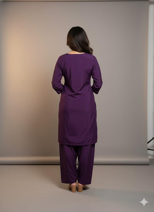Purple Farshi Salwar Silk