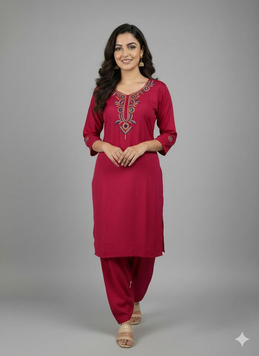 Rani Farshi Salwar Silk